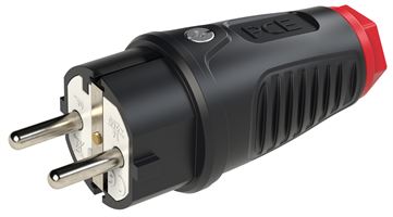 Schuko-Stecker TAURUS 2 Gummi 250V IP54 VPE30, Z0511-SR
