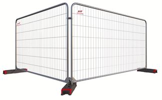 Mobilzaunelement ROUND TOP Euro 2000x3450mm mit Haken und Öse, Z07061079LO