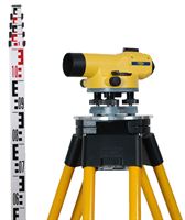 Nivellierset SPECTRA AL 28M automat. kpl. mit Tenimeter 5m, Baustativ 82-147cm, Z110128