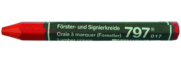 Förster- u. Signierkreide rot für Holz, Gummi, Pappe, Beton 12Stk/Pack, Z1680001