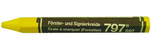 Förster- u. Signierkreide gelb für Holz, Gummi, Pappe, Beton 12Stk/Pack, Z1680003