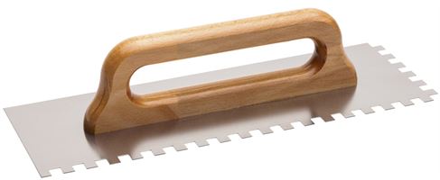 Aufziehglätte Kompakt 380x130x0,7mm E10 RF gezahnt -Griff geschraubt VPE10, Z1730010