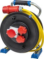 Kunststoff-Kabeltrommel XPERTS, 25m Kabel 5x2,5, 1 Steckdose CEE 16A 400V, 2x230V, Z22167