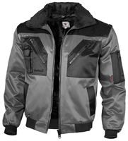 Pilotenjacke QUALITEX, grau/schwarz, 265 g/m², Gr. M, Z23621M