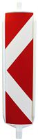 Standard-Bake rechts-/linksweisend Pfeilform rot-weiß Folie Typ1 m. Stutzen 60/60mm VPE72, Z25487RLPOES