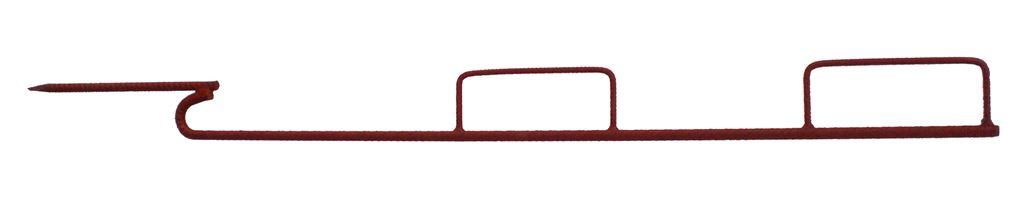 Lattenpfahl gebogen Stahl 1400mm 2 Lattenhalter geschlossen, Z271302
