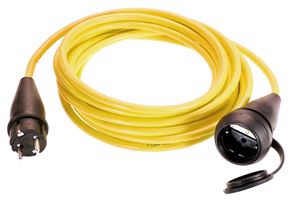 Baukabel 3x1,5 25lfm AT N07V3V3-F inkl. Schuko-Stecker und Schuko-Kupplung 16A, Z3152516
