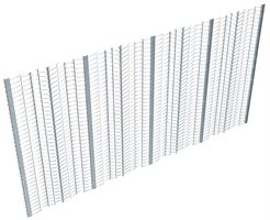 Rippenstreckmetall-Putzträger 2,5x0,6m=1,50m²/Platte Rippenhöhe 4mm, VPE20, Z3299001LO
