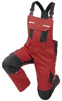 Latzhose QUALITEX IND, rot/anthrazit, 250 g/m², Gr. 60, Z41014-RALH60