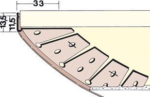 Abschlussprofil PVC 3768 3,00lfm/Sta 20Sta/Kart 182Kart/Pal, Z43768300