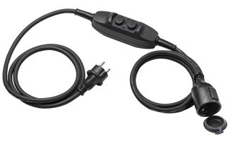 Personenschutz-Zwischenschalter PRCD 30mA mit 2x1,5m Kabel + Stecker u.Kupplung, Z45222