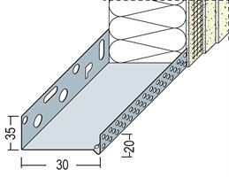 Sockeltrogprofil WDVS Alu 30mm 90603 (9143) 2,50lfm/Sta, 10Sta/Bd, 120Bd/Pal, Z490603
