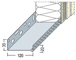 Sockeltrogprofil WDVS Alu 120mm 90812 (9212) 2,50lfm/Sta, 6Sta/Bd, 70Bd/Pal, Z490812