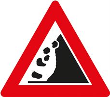 Verkehrszeichen §50/10B, 1000/1,5mm, Steinschlag, Z50/10B-1000