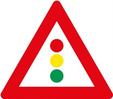 Verkehrszeichen §50/15, 1000/1,5mm, Vorankündigung eines Lichtzeichens, Z50/15-1000