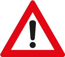 Verkehrszeichen §50/16, 1000/1,5mm, Andere Gefahren, Z50/16-1000