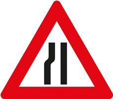 Verkehrszeichen §50/8B, 1000/1,5mm, Fahrbahnverengung linksseitig, Z50/8B-1000
