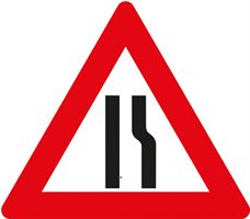 Verkehrszeichen §50/8C, 1000/1,5mm, Fahrbahnverengung rechtsseitig, Z50/8C-1000