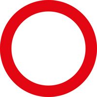 Verkehrszeichen §52/1, 670/1,5mm, Fahrverbot in beide Richtungen, Z52/1-670