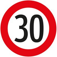 Verkehrszeichen §52/10A, 480/1,5mm, 30-er Geschwindigkeitsbegrenzung, Z52/10A30-480