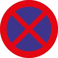 Verkehrszeichen §52/13B, 480/1,5mm, Halten und Parken verboten, Z52/13B-480