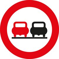 Verkehrszeichen §52/4A, 480/1,5mm, Überholen verboten, Z52/4A-480