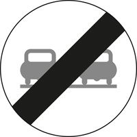 Verkehrszeichen §52/4B, 670/1,5mm, Ende des Überholverbots, Z52/4B-670