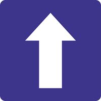 Verkehrszeichen §53/7, 470x470/1,5mm, Ende des Gegenverkehrs, Z53/7-470