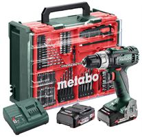 =81= Akku-Schlagbohrmaschine-Set METABO SB 18 L 18V 2,0Ah Li-Power m. 78-tlg. Zubehör-Set, Z602317710