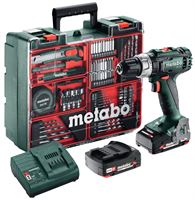 =81= Akku-Schlagbohrmaschine-Set METABO SB 18 L 18V 2,0Ah Li-Power m. 79-tlg. Zubehör-Set, Z602317870