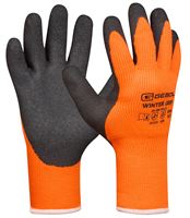 Handschuh WINTER GRIP, orange/schwarz, Mittelstrick, nahtlos, EAN388+511, Gr. 9, VPE6/72, Z709283