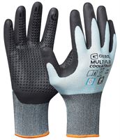 Montagehandschuh MULTI FLEX COOL&TOUCH, hellblau/schwarz, EN388+407, Gr. 11, VPE12/72, Z709379T