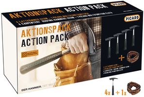 Latthammer-Set mit 4Stk Latthammer PICARD 620M geraut u. 1Stk Multifunktionstuch, Z75097