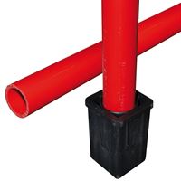 Kunststoff-Rundrohr rot 42mm mit Rohrschuh 1,50m lang VPE10, Z760903
