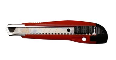 Universalmesser 18mm, rot, Metallführung, selbst-arretierend, VPE24, ZCU18LO
