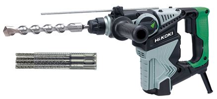 Bohr- u. Meißelhammer-Set HIKOKI DH28PC 720W m. 10Stk. SDS-Plus Bohrer 8x315mm, ZDH28PCWSZSET