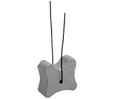 Faserbeton-Knochen m. Draht 35/40/50mm Schnittbreite 25mm 250Stk/Sack 40Sack/Pal, ZFBEKD35