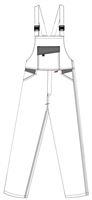 Latzhose LO-ACTIVE weiß/anthrazit 245 g/m² Gr. 46 VPE5, ZLO-ACTWA-LH46