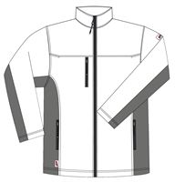 Softshell-Jacke LO-ACTIVE weiß/anthrazit 300 g/m² Gr. 50 VPE5, ZLO-ACTWA-SJ50