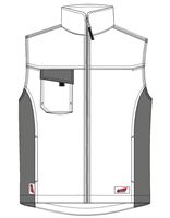 Winterweste LO-ACTIVE weiß/anthrazit 245 g/m² Gr. 60 VPE5, ZLO-ACTWA-WW60