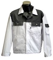 Bundjacke LO-PROTEC weiß/grau 245 g/m² Gr. 48 VPE5, ZLO-PROTEC-BJ48