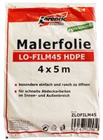 Malerfolie LO-FILM45 HDPE 4x5m 20Stk/Kart 90Kart/Pal, ZLOFILM45