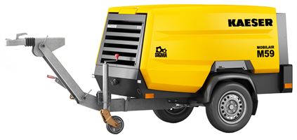 Kompressor KAESER SET M59PE-G 5,5m³, 6-10bar, gebremst, inkl. Generator 13kVA, ZM59PE-G-SET