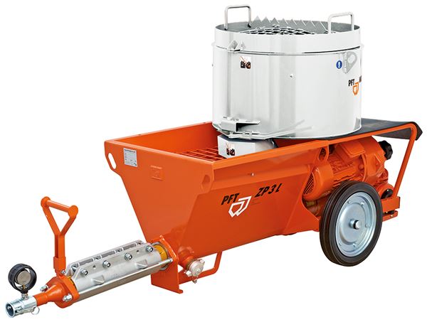 Förderpumpe PFT ZP 3 L MULTIMIX 2L6 5,5kW + Zwangsmischer aufgebaut, Z00292222