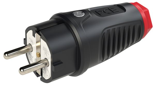 Schuko-Stecker TAURUS 2 Gummi 250V IP54 VPE30, Z0511-SR
