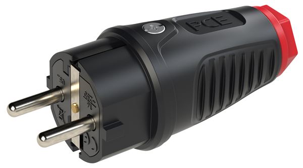 Schuko-Stecker TAURUS 2 Vollgummi 250V IP54 VPE30, Z0512-SR