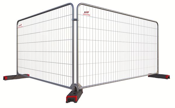 Mobilzaunelement ROUND TOP Euro 2000x3450mm mit Haken und Öse, Z07061079LO