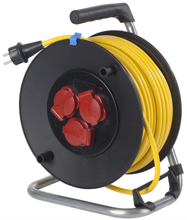 Kunststoff-Kabeltrommel 3x2,5 33m Kabel K35 3SSD IP44 Spritzwassersch., Z10139