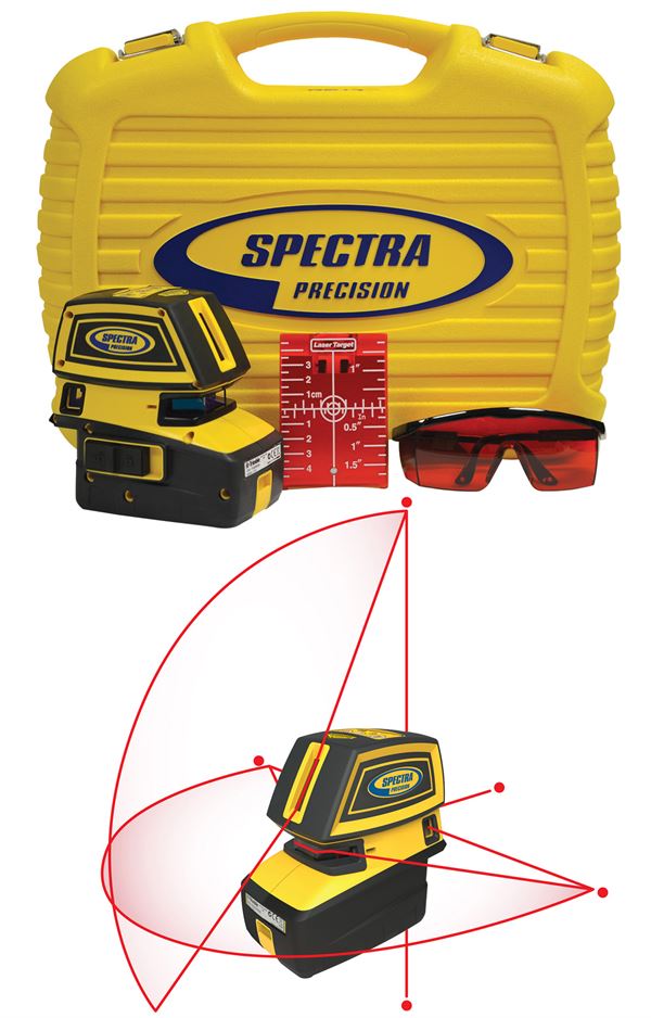 =81= Multifunktionslaser SPECTRA LT52R m. Laserbrille, Zieltafel, Ladegerät,Adapter,Koffer, Z120052