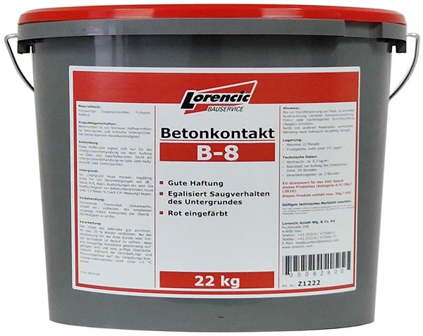 Betonkontakt B - 8 rot 22kg/Kübel 24Kübel/Pal ***Frostgefahr ab 0°C***, Z1222